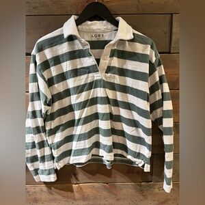 LOFT cropped rugby shirt